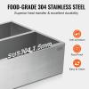 VEVOR Maple Syrup Evaporator Pan, 35 Gallon,36 x 24 x 9.5 Inch Maple Syrup Pan,304 Stainless Steel Maple Syrup with 2 Valves and 3 Heating Methods, for Home, Outdoor(48 x 24 x 9.5 Inch)