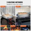 VEVOR Maple Syrup Evaporator Pan, 35 Gallon,36 x 24 x 9.5 Inch Maple Syrup Pan,304 Stainless Steel Maple Syrup with 2 Valves and 3 Heating Methods, for Home, Outdoor(24 x 24 x 7 Inch)