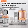 VEVOR Milk Pasteurizer 150L, Commercial Milk Pasteurization Machine, Food Grade 304 Stainless Steel, Professional Pasteurization with Time and Temperature Control, for Milk Juice Yogurt Sterilization(150L)