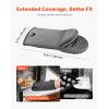 VEVOR Oven Mitts, Mini Oven Mitt Set with Non-Slip Silicone Strips, High Heat Resistant to 500℉, Lightweight Cotton Baking Mitts 13.07 x 6.1 inch with 2 No-Marks Hooks for Home, Kitchen, 2 Piece(Gray)