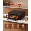 VEVOR Pizza Oven, 8 Presets Electric Pizza Ovens Air Fry Combo, 12-Inch Indoor Pizza Maker Smart Knob Control, 750°F Max Temp, IPX4 Waterproof Countertop Pizza Cooker w/Pizza Stone,Fry Basket(12 Inch Pizza Oven)