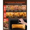 VEVOR Pizza Oven, 8 Presets Electric Pizza Ovens Air Fry Combo, 12-Inch Indoor Pizza Maker Smart Knob Control, 750°F Max Temp, IPX4 Waterproof Countertop Pizza Cooker w/Pizza Stone,Fry Basket(12 Inch Air Fry Combo Pizza Oven)
