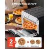 VEVOR Pizza Oven, 8 Presets Electric Pizza Ovens Air Fry Combo, 12-Inch Indoor Pizza Maker Smart Knob Control, 750°F Max Temp, IPX4 Waterproof Countertop Pizza Cooker w/Pizza Stone,Fry Basket(12 Inch Air Fry Combo Pizza Oven)