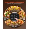 VEVOR Pizza Oven, 8 Presets Electric Pizza Ovens Air Fry Combo, 12-Inch Indoor Pizza Maker Smart Knob Control, 750°F Max Temp, IPX4 Waterproof Countertop Pizza Cooker w/Pizza Stone,Fry Basket(12 Inch Smart Pizza Oven)