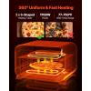 VEVOR Pizza Oven, 8 Presets Electric Pizza Ovens Air Fry Combo, 12-Inch Indoor Pizza Maker Smart Knob Control, 750°F Max Temp, IPX4 Waterproof Countertop Pizza Cooker w/Pizza Stone,Fry Basket(12 Inch Air Fry Combo Pizza Oven)
