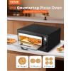 VEVOR Pizza Oven Electric, 24″ Commercial Countertop Pizza Oven, 842°F Max Temp, 4200W Indoor Pizza Maker with Thermometer, Dual Temp Control Knob, Even Heat Pizza Cooker for Restaurant and Home Use(24 Inch Single Layer Pizza Oven)