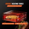 VEVOR Pizza Oven Electric, 24″ Commercial Countertop Pizza Oven, 842°F Max Temp, 4200W Indoor Pizza Maker with Thermometer, Dual Temp Control Knob, Even Heat Pizza Cooker for Restaurant and Home Use(12 Inch Single Layer Pizza Oven)