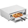 VEVOR Countertop Electric Pizza Oven, 12-inch, 1500W, 122-662℉ Temp Range, Stainless Steel Construction and Easy-to-Clean Crumb Tray, Suitable for Both Commercial and Home Use
