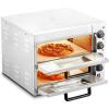 VEVOR Electric Pizza Oven for Countertops, 12-inch, 1700W, with Temp Control & 0-60 Min Timer, Even Baking Technology & Easy Clean Crumb Tray, Ideal for Both Commercial & Home Kitchens(16Inch Dual Layer)