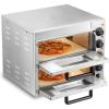 VEVOR Pizza Oven Electric, 24″ Commercial Countertop Pizza Oven, 842°F Max Temp, 4200W Indoor Pizza Maker with Thermometer, Dual Temp Control Knob, Even Heat Pizza Cooker for Restaurant and Home Use(14 Inch Dual Layer Pizza Oven)