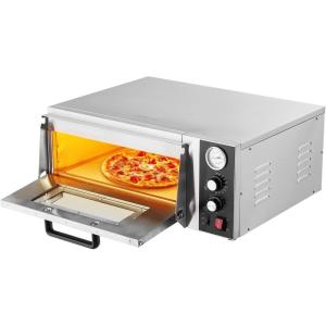 VEVOR Electric Pizza Oven, 18-Inch Commercial Pizza Ovens, 752°F Max Temp, 1740W Large Pizza Oven Countertop with Temp & Time Control, Built in Thermometer Indoor Pizza Maker for Restaurant Home Use(18inch Single Layer)