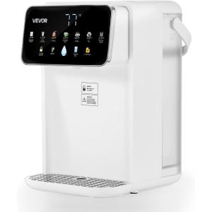 VEVOR Instant Hot Water Dispenser, Countertop Boiling Water Dispenser with Adjustable 7 Temperatures & 7 Water Volumes, 118oz Removable Water Tank, Quick Heating with Touchscreen & Child Lock for Home(3.7 Quarts)