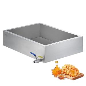 VEVOR Maple Syrup Evaporator Pan, 11.2 Gal, 24 x 18 x 6 Inch Maple Syrup, 304 Stainless Steel Maple Syrup Pan, Evaporator Pan with 1 Valve and 3 Heating Methods, for Home, Outdoor(1 Fl Oz (Pack of 1))