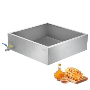 VEVOR Maple Syrup Evaporator Pan, 35 Gallon,36 x 24 x 9.5 Inch Maple Syrup Pan,304 Stainless Steel Maple Syrup with 2 Valves and 3 Heating Methods, for Home, Outdoor(24 x 24 x 7 Inch)