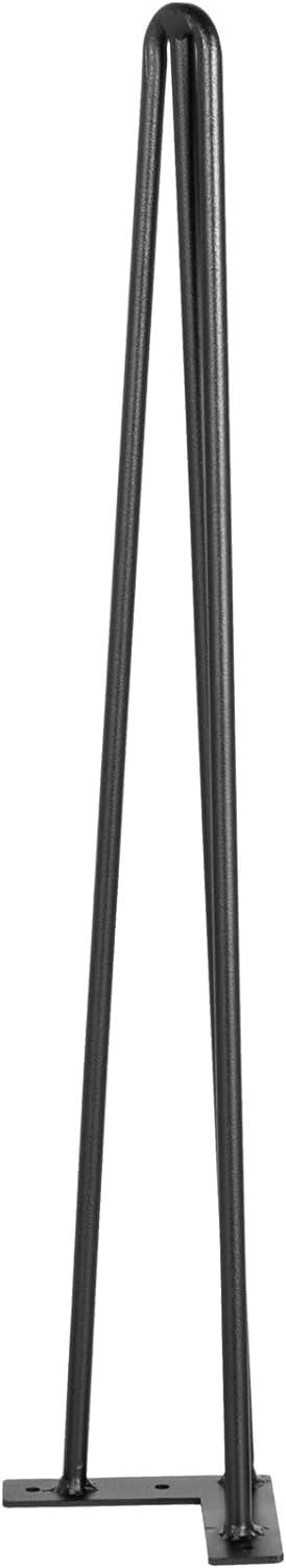 image:imageHappybuy Hairpin Table Legs 26 Set of 4 Desk Legs 3 Rods Carbon Steel Heavy Duty for Bench Desk Dining