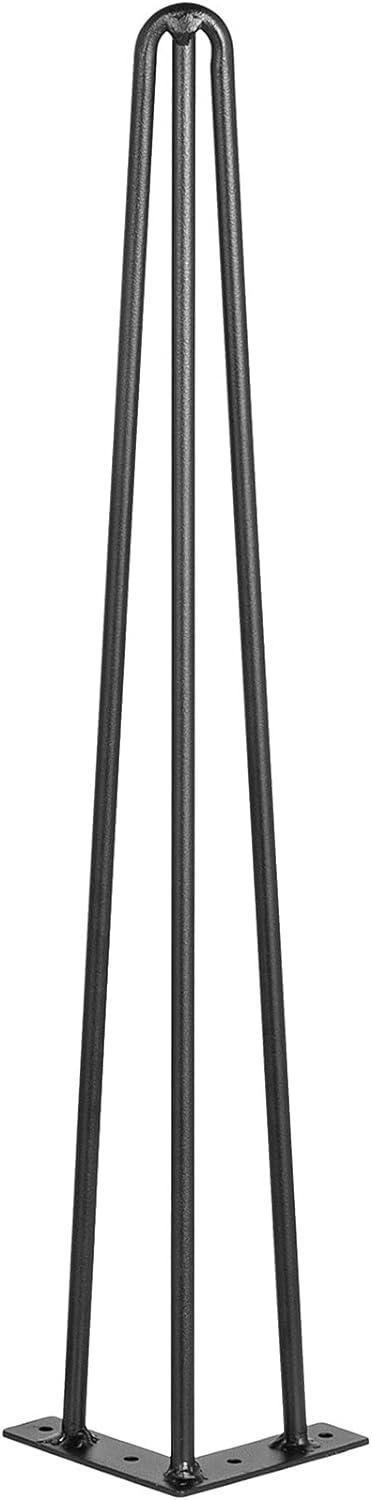 image:imageHappybuy Hairpin Table Legs 26 Set of 4 Desk Legs 3 Rods Carbon Steel Heavy Duty for Bench Desk Dining