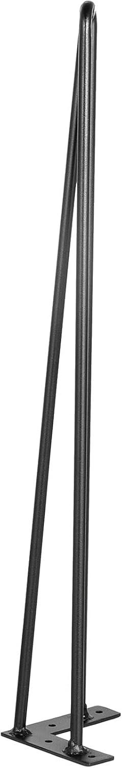 image:imageHappybuy Hairpin Table Legs 26 Set of 4 Desk Legs 3 Rods Carbon Steel Heavy Duty for Bench Desk Dining