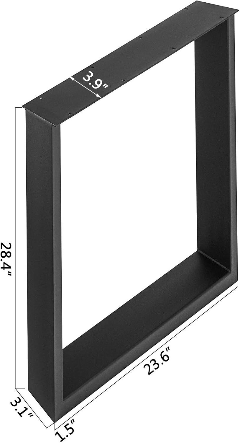 image:imageVEVOR 28 Inch Adjustable Furniture Legs Square Reinforced Steel Office Table Legs Set of 2 for DIY Max Load 1000 lbs Heavy Duty Desk Legs Quick Instalation amp Rich Accessories Legs Black28H x 236W