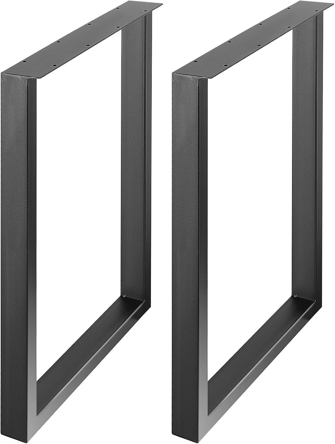 image:imageVEVOR 28 Inch Adjustable Furniture Legs Square Reinforced Steel Office Table Legs Set of 2 for DIY Max Load 1000 lbs Heavy Duty Desk Legs Quick Instalation amp Rich Accessories Legs Black28H x NA W