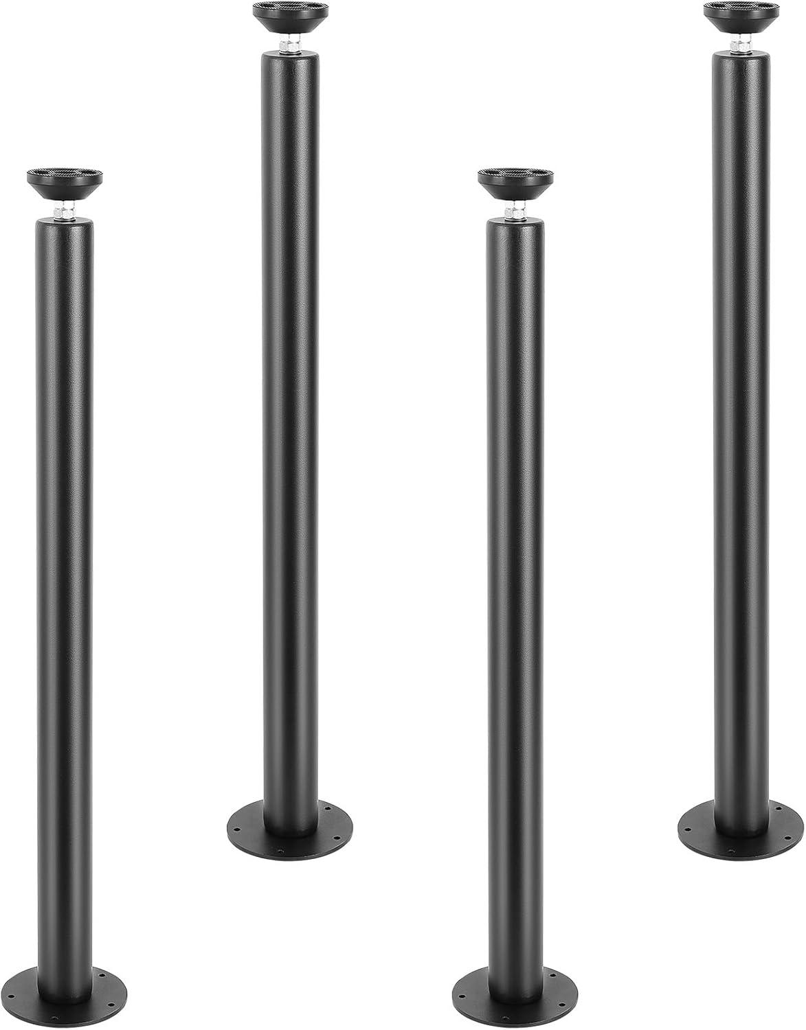 image:imageVEVOR 30 Inch Adjustable Desk Legs Reinforced Steel Office Table Furniture Set of 4 for DIY 1200 lbs Load Capacity Heavy Duty Quick Installation with Adjustable Foot Cup Black28 inchStraight