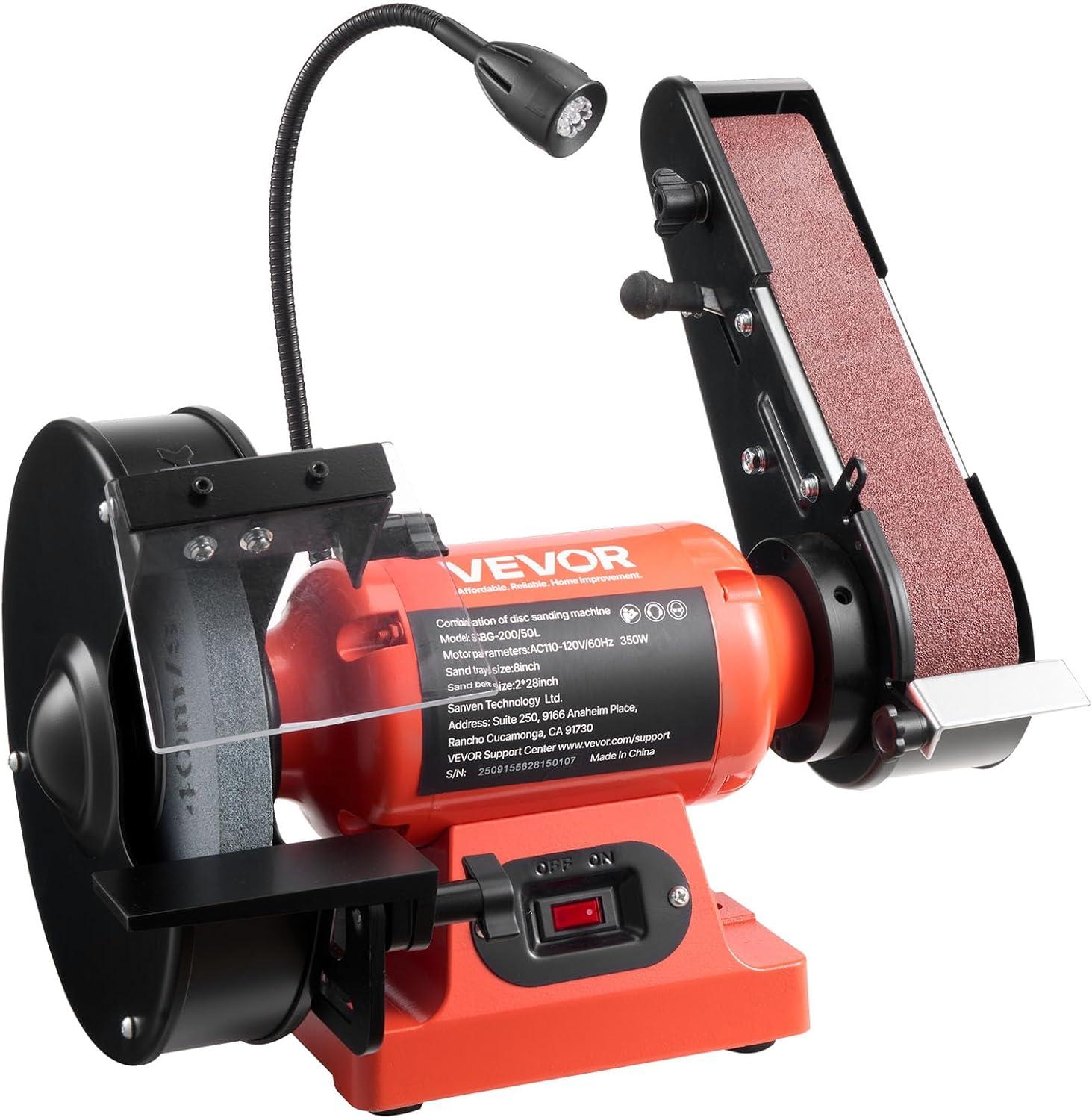 image:imageVEVOR 5 Disc Sander amp 1 x 30 Belt Sander 250W Benchtop Belt Disc Sanders Combo with 045 Adjustable Worktable amp Dust Collection Ports for Woodworking Furniture Refinishing DIY Crafting8 Disc 2 x 28 Belt Sander Combo
