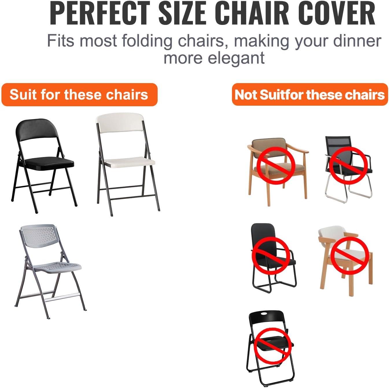 image:imageVEVOR 50 Pcs Black Chair Covers Polyester Spandex Stretch Slipcovers for Wedding Party Dining Banquet ArchedFront Chair CoversWhitec