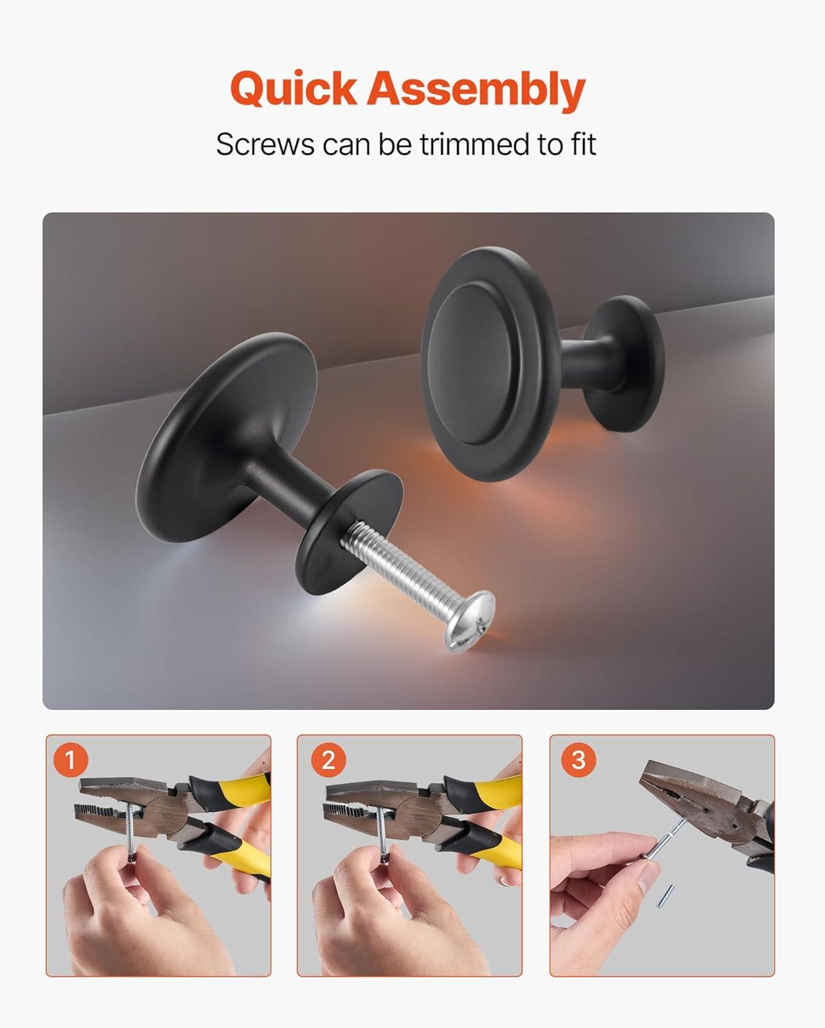 image:imageVEVOR Cabinet Knobs 10 Pack 142 Inch Zinc Alloy Drawer Pulls Door Handles Rectangular Kitchen Dresser Solid Knobs Cupboard Hardware with Screws for Bathroom Closet Cabinets Drawers Chrome Color30 PCS