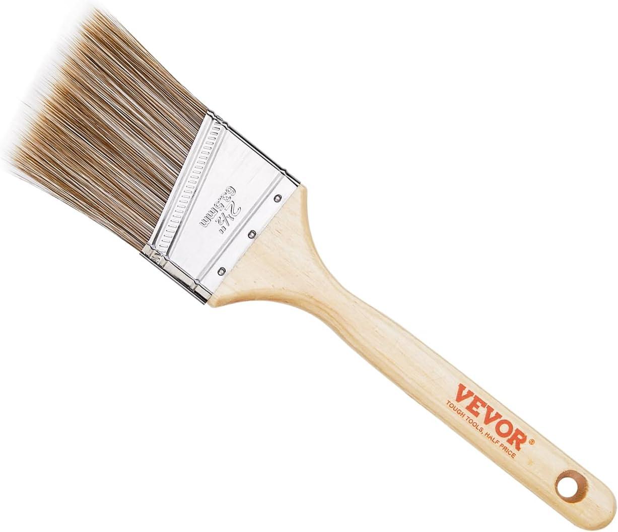 image:imageVEVOR Chalk Wax Paint Brush 4 Piece Wax Paint Brush Stain Brushes for Furniture Acrylic PaintingMilk PaintHome Decor Natural Bristle Round Oval Chalk Paint Brushes for All Painting and Waxing12 PCS