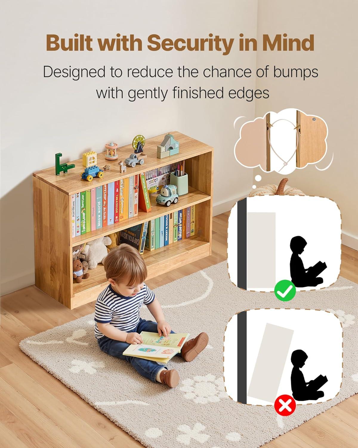 image:imageVEVOR Cubby Mobile Tray Storage Cabinet 5Compartment Cubby Storage Shelf Cubby Storage Cabinet 2Shelf Classroom Cubbies Classroom Furniture for Home Daycare and Preschool Natural2 Cubby