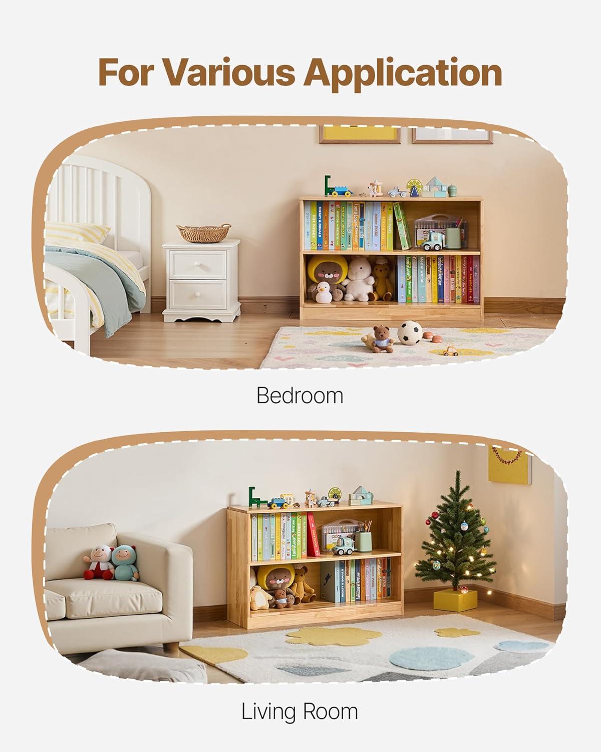 image:imageVEVOR Cubby Mobile Tray Storage Cabinet 5Compartment Cubby Storage Shelf Cubby Storage Cabinet 2Shelf Classroom Cubbies Classroom Furniture for Home Daycare and Preschool Natural2 Cubby