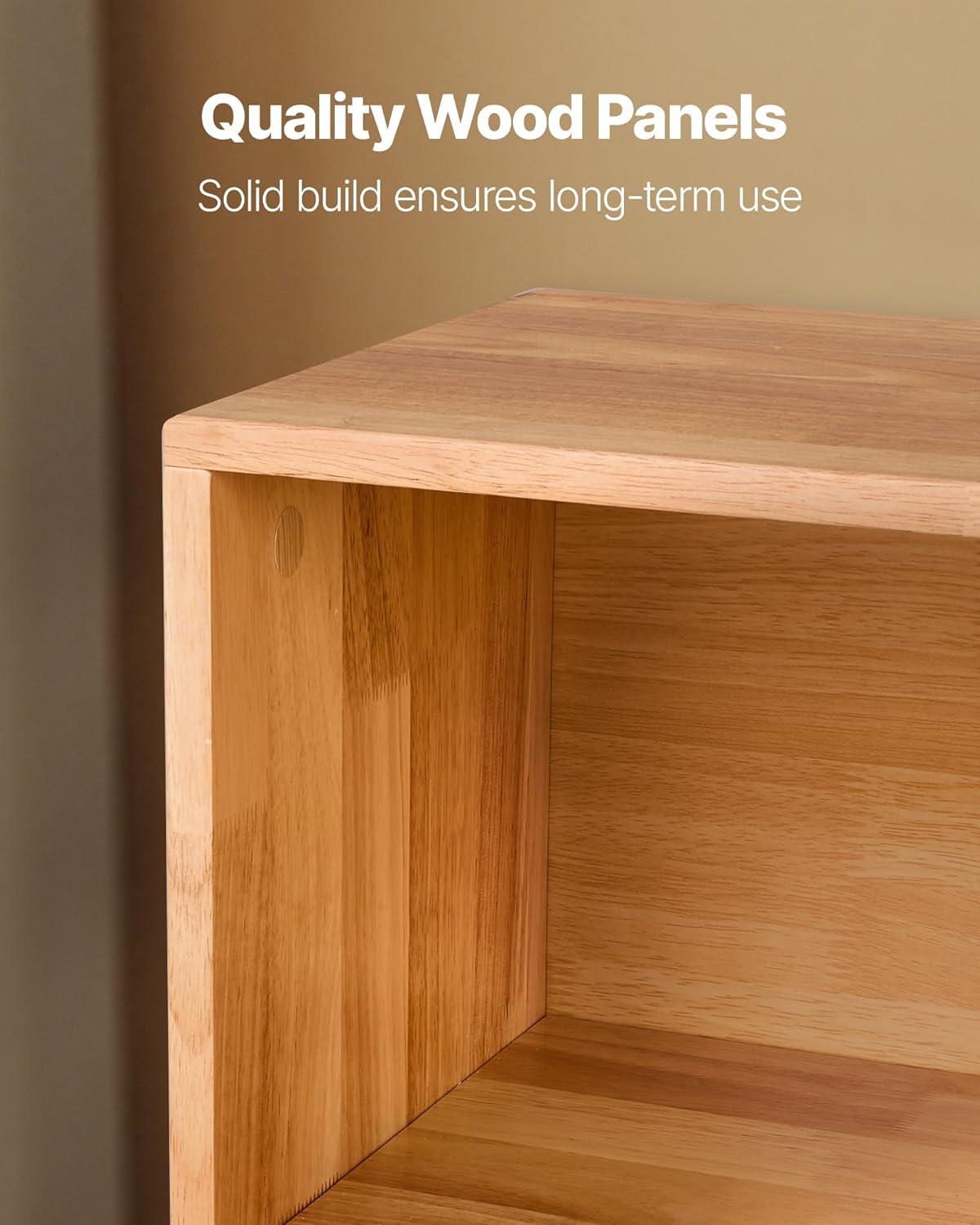image:imageVEVOR Cubby Mobile Tray Storage Cabinet 5Compartment Cubby Storage Shelf Cubby Storage Cabinet 2Shelf Classroom Cubbies Classroom Furniture for Home Daycare and Preschool Natural2 Cubby