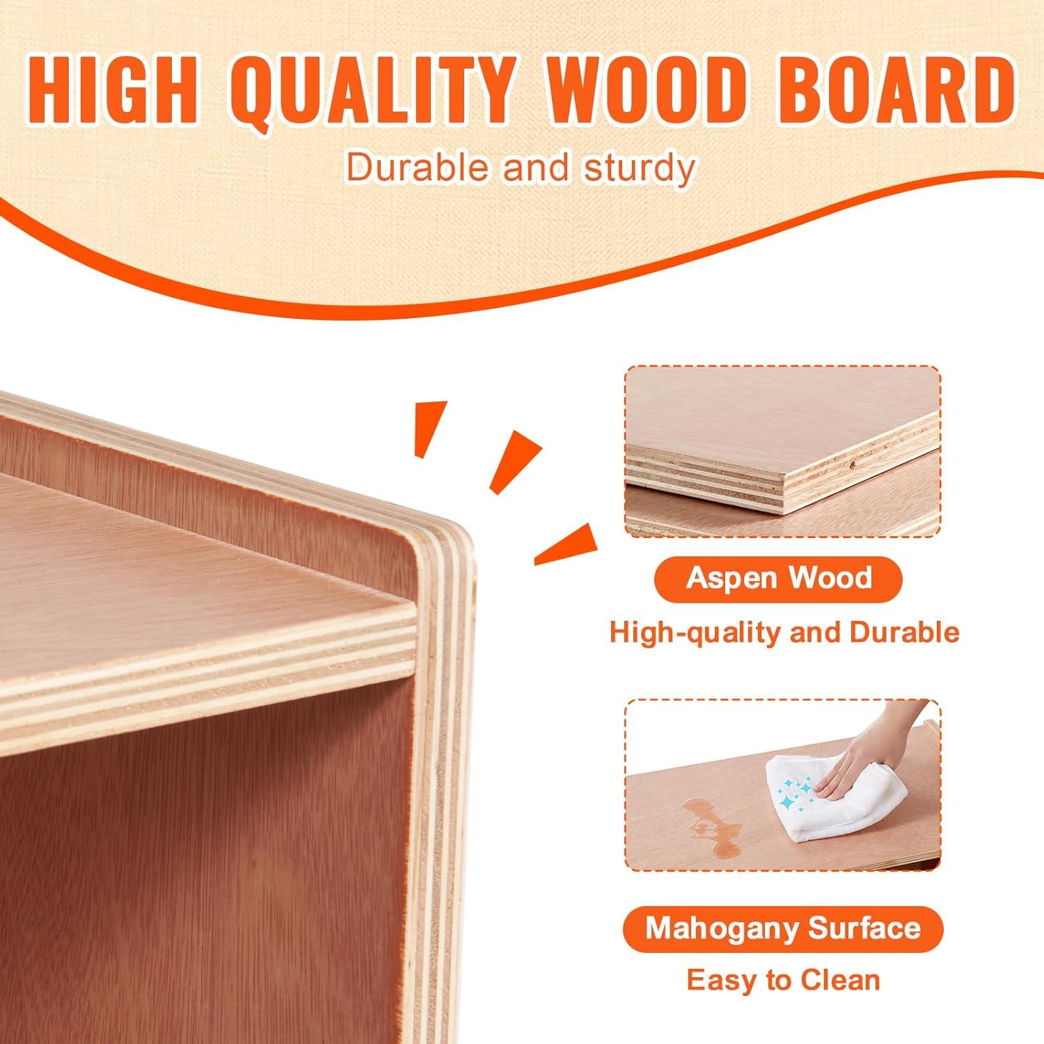 image:imageVEVOR Cubby Mobile Tray Storage Cabinet 5Compartment Cubby Storage Shelf Cubby Storage Cabinet 2Shelf Classroom Cubbies Classroom Furniture for Home Daycare and Preschool Natural5 Cubby