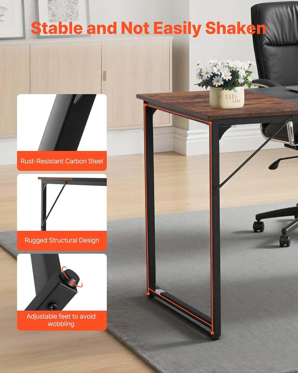 image:imageVEVOR Executive Desk 709 x 315 inch Large Computer Desk PC Workstation for Home Office Modern Simple Wood Laptop Study Writing Table Metal Frame Business Furniture Rustic Brown and Black63 236