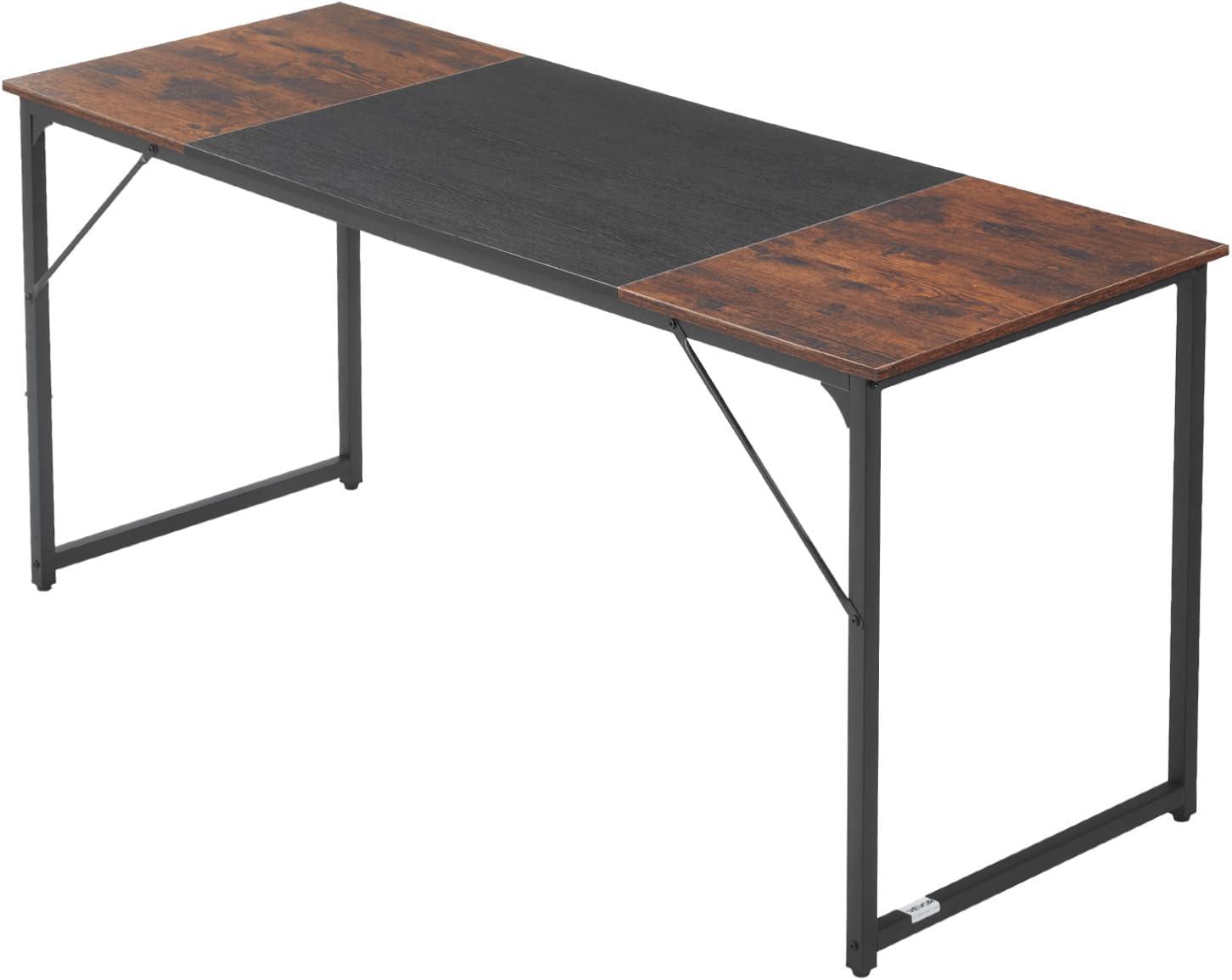 image:imageVEVOR Executive Desk 709 x 315 inch Large Computer Desk PC Workstation for Home Office Modern Simple Wood Laptop Study Writing Table Metal Frame Business Furniture Rustic Brown and Black63 236