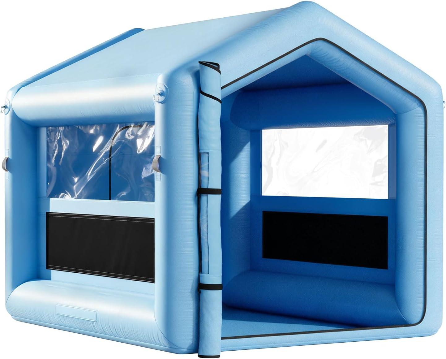 image:imageVEVOR Inflatable Paint Booth 3937 x 1640 x 1312 ft Inflatable Spray Booth with 950W1100W Blowers Air Filter System Triangular Roof for Painting Car Truck Furniture Automotive Sheet Metal10x85x85Ft