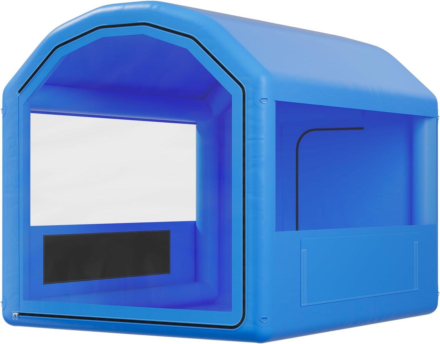 image:imageVEVOR Inflatable Paint Booth 3937 x 1640 x 1312 ft Inflatable Spray Booth with 950W1100W Blowers Air Filter System Triangular Roof for Painting Car Truck Furniture Automotive Sheet Metal10x85x85Ft