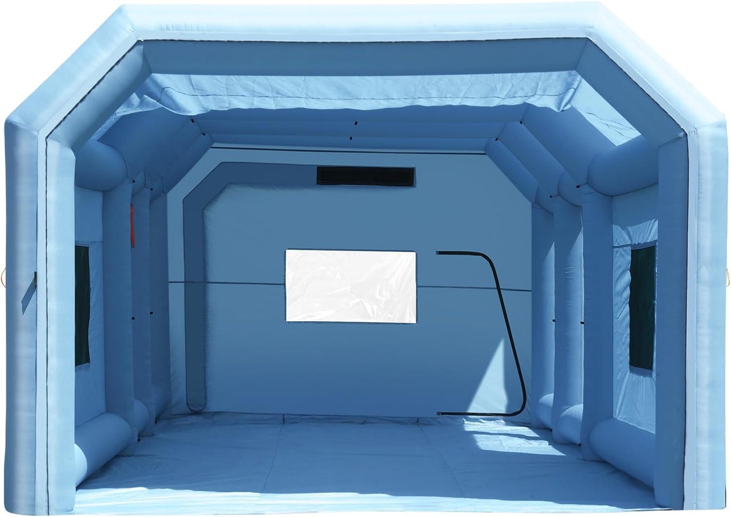 image:imageVEVOR Inflatable Paint Booth 98 x 82 x 82 ft Inflatable Spray Booth with 550W Powerful Blower and Air Filter System Portable Car Paint Booth for Motorcycle Bicycle Small Furniture Painting26x15x10Ft