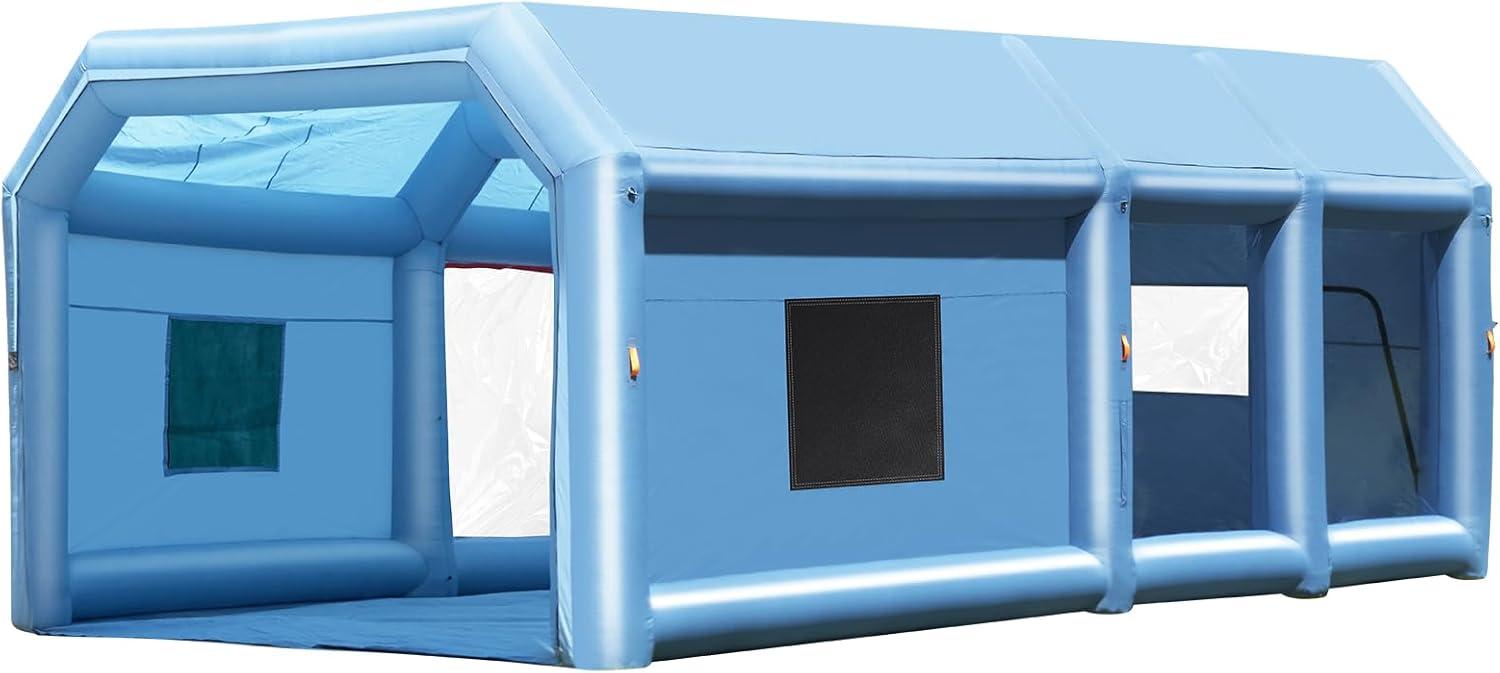 image:imageVEVOR Inflatable Paint Booth 98 x 82 x 82 ft Inflatable Spray Booth with 550W Powerful Blower and Air Filter System Portable Car Paint Booth for Motorcycle Bicycle Small Furniture Painting23x13x9Ft