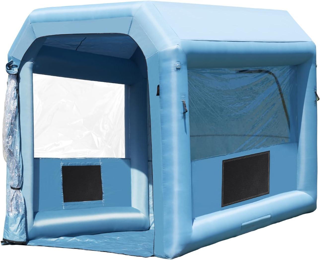 image:imageVEVOR Inflatable Paint Booth 98 x 82 x 82 ft Inflatable Spray Booth with 550W Powerful Blower and Air Filter System Portable Car Paint Booth for Motorcycle Bicycle Small Furniture Painting10x85x85ft
