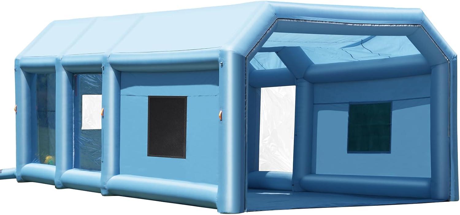 image:imageVEVOR Inflatable Paint Booth 98 x 82 x 82 ft Inflatable Spray Booth with 550W Powerful Blower and Air Filter System Portable Car Paint Booth for Motorcycle Bicycle Small Furniture Painting23x13x9Ft