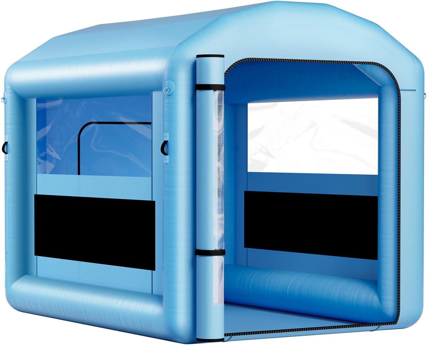 image:imageVEVOR Inflatable Paint Booth 984 x 82 x 82 ft Inflatable Spray Booth with 550W Powerful Blower and Air Filter System Round Roof with Light Hook for Painting Bicycle Motorcycle and Furniture