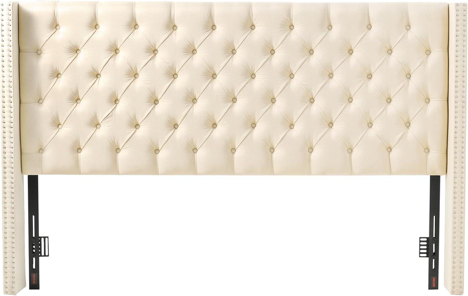 image:imageVEVOR Metal Headboard Queen Size Headboard with Adjustable Height W5965 x H4055 x D15 inches Ideal for Bedroom Hotel Homestay Dormitory Blackcarbon steel