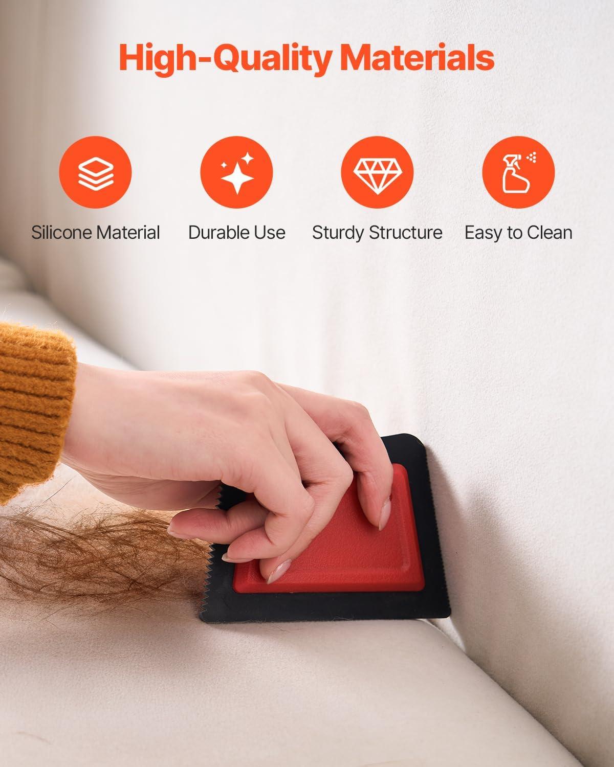 image:imageVEVOR Mini Pet Hair Remover Dog Cat Hair Removal Tool MultiSurface Reusable Pet Hair Remover Auto Interior Detailing Supplies for Car Couch Furniture Lint Carpet Clothing Bedding Pet Bed Cat Tree