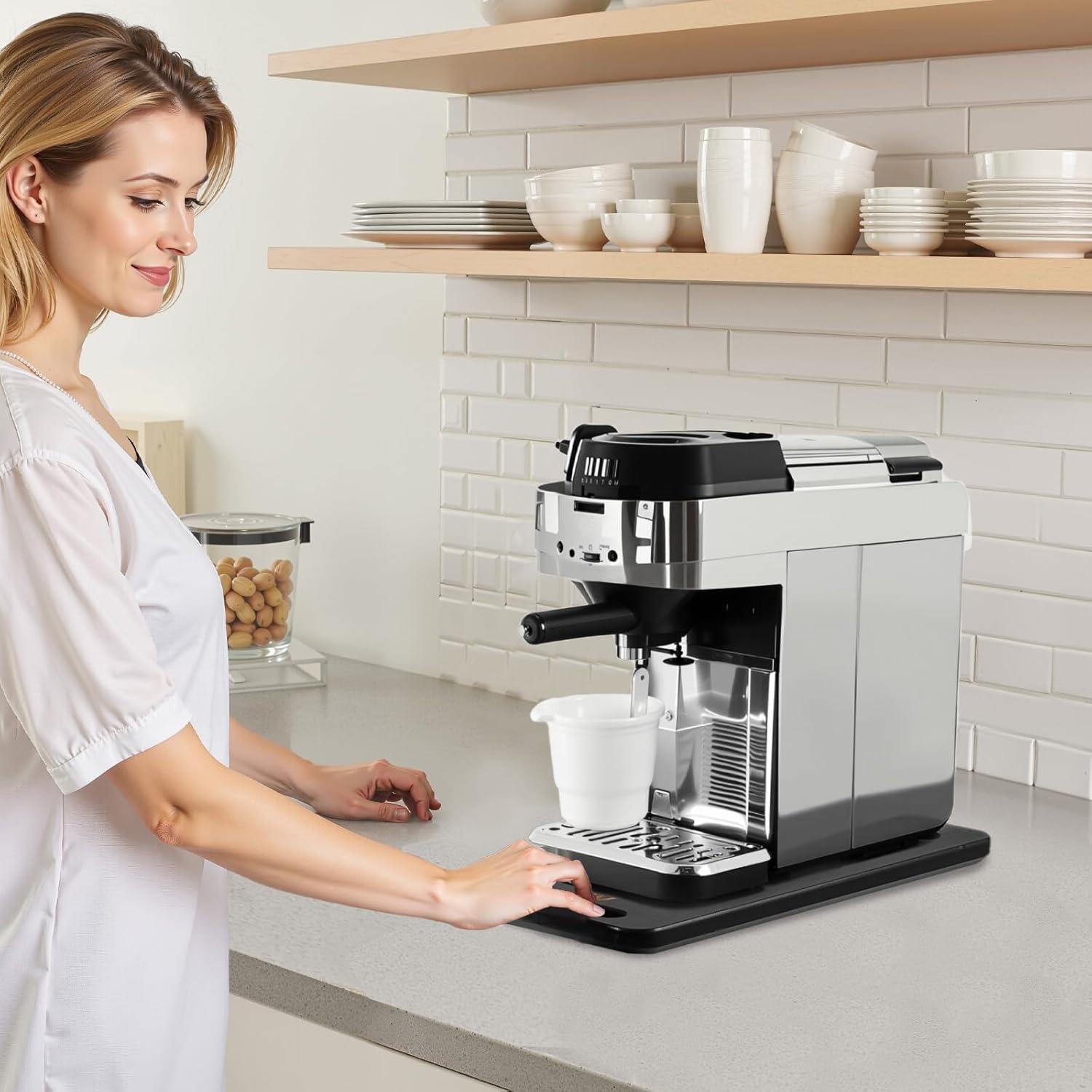 image:imageVEVOR Mixer Slider Mat for Tilt Head Kitchen Aid 455 Qt Stand Mixer kitchenaid Mixer Slider with PTFE Feet Kitchen Countertop Storage Accessories Moving Tray attachments Natural WoodBlack