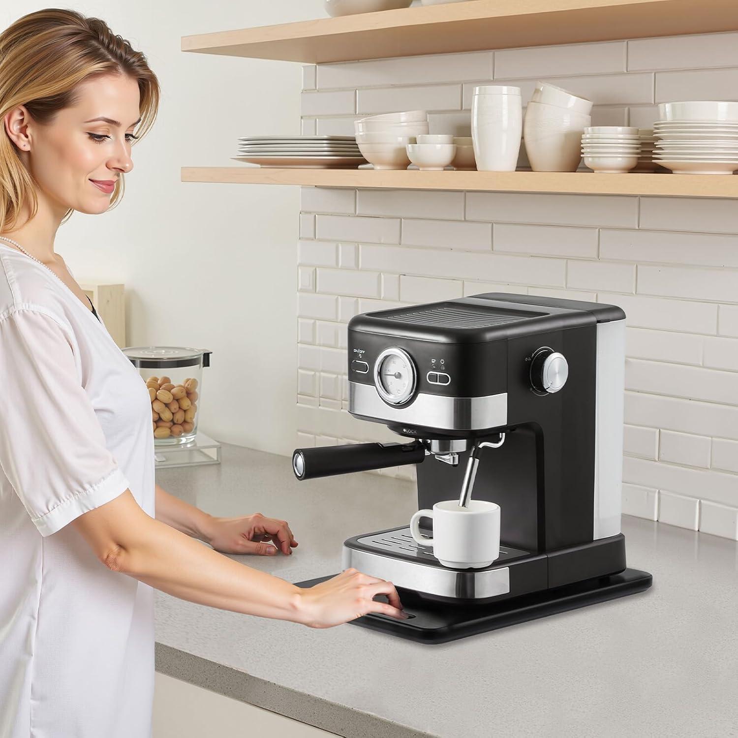 image:imageVEVOR Mixer Slider Mat for Tilt Head Kitchen Aid 455 Qt Stand Mixer kitchenaid Mixer Slider with PTFE Feet Kitchen Countertop Storage Accessories Moving Tray attachments Natural WoodBlack