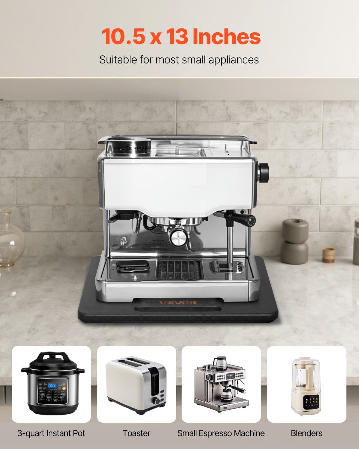 image:imageVEVOR Mixer Slider Mat for Tilt Head Kitchen Aid 455 Qt Stand Mixer kitchenaid Mixer Slider with PTFE Feet Kitchen Countertop Storage Accessories Moving Tray attachments Natural WoodBlack