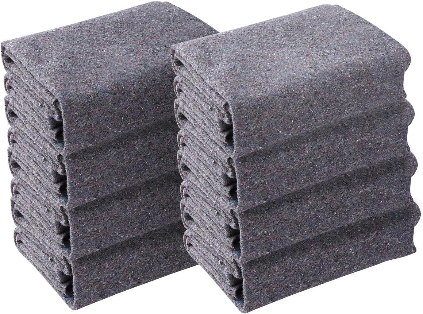 image:imageVEVOR Moving Blankets 72 x 54 21 lbsdz Weight 24 Packs Professional Recycled Cotton Packing Blanket Large Heavy Duty Shipping Mover Pads Perfect for Protecting Furniture Floors AppliancesGray