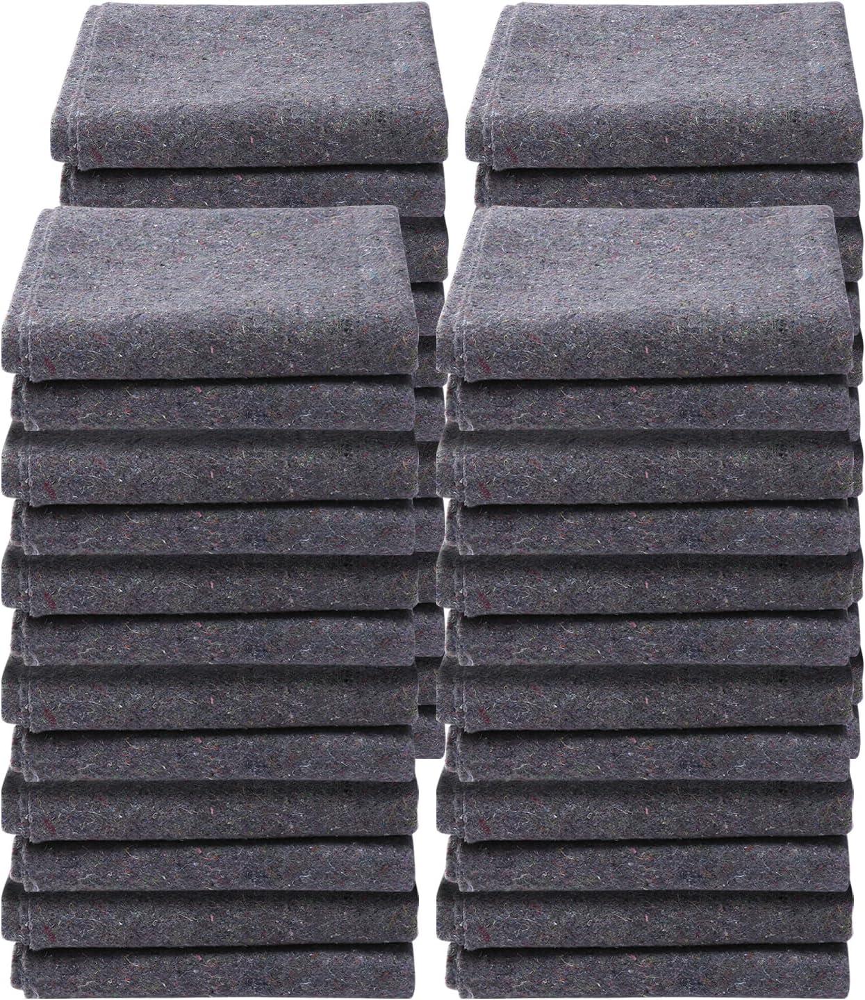 image:imageVEVOR Moving Blankets 72 x 54 21 lbsdz Weight 24 Packs Professional Recycled Cotton Packing Blanket Large Heavy Duty Shipping Mover Pads Perfect for Protecting Furniture Floors AppliancesGray