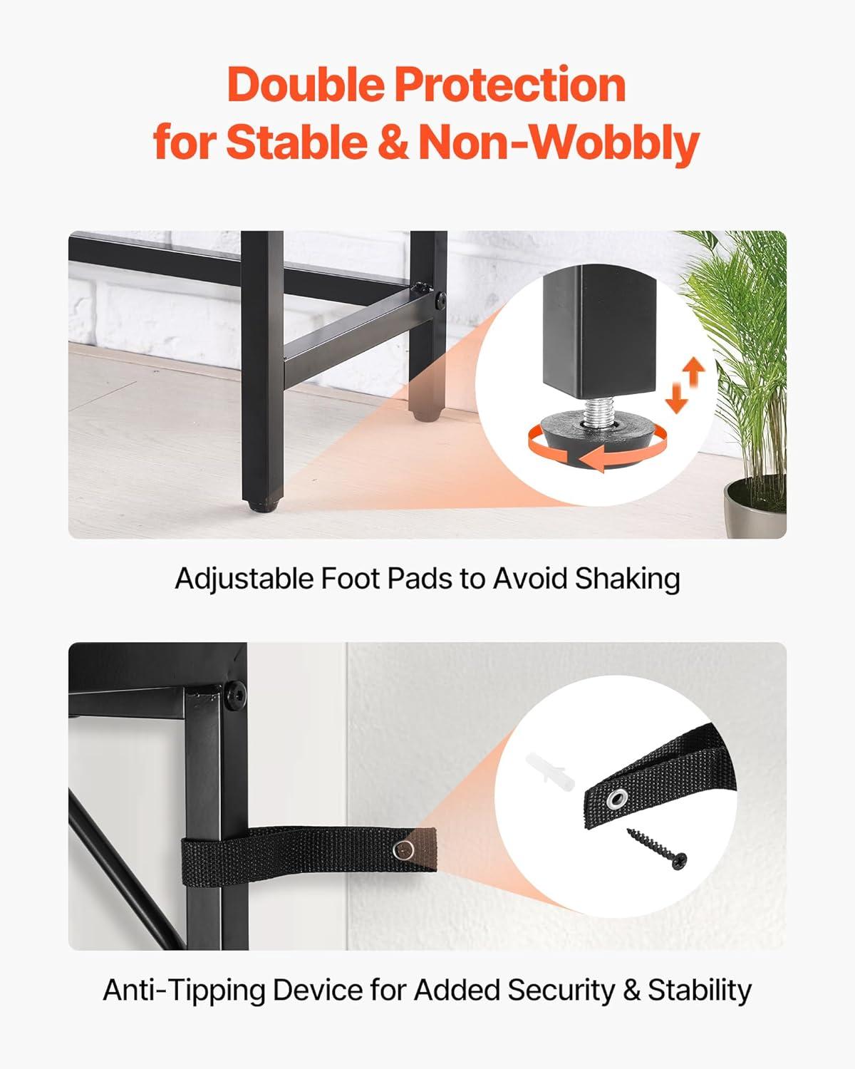 image:imageVEVOR Narrow Console Table 417 Behind Couch Shelf with Power Outlets 2Tier Long Entryway Shelf Sofa Table with Metal Frame and Charge Station for Entryway Hallway Living RoomMarble
