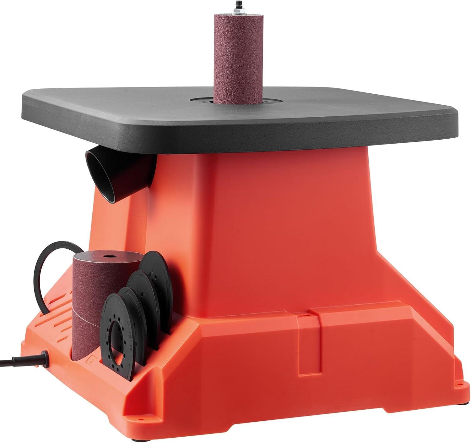 image:imageVEVOR Oscillating Spindle Sander 2400RPM Benchtop Spindle Sander with 6 Sleeves 123 58 Stroke amp 154 x 163inch Wide Worktable for Furniture Finishing Crafts Sanding DIY Woodworking